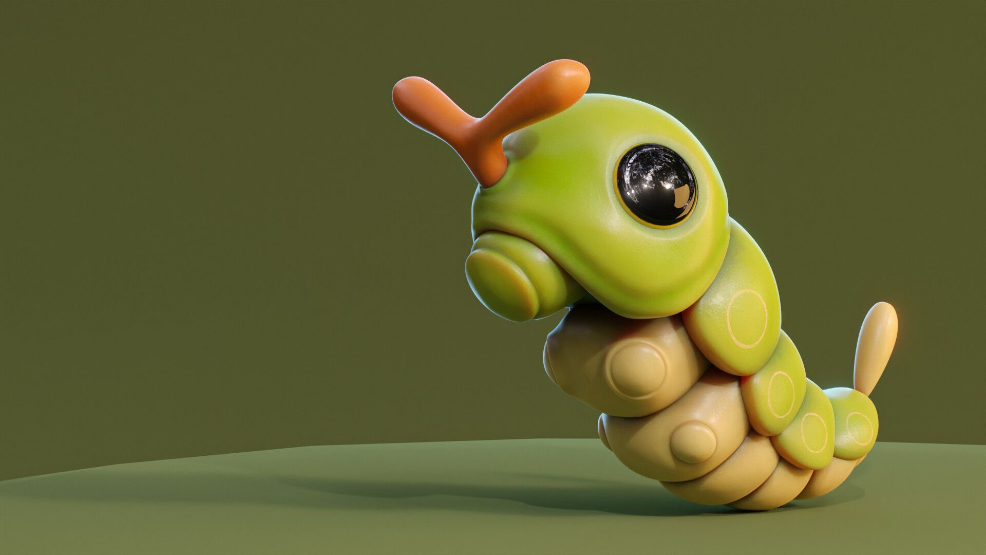 1920x1080 3D Pokemon Caterpie