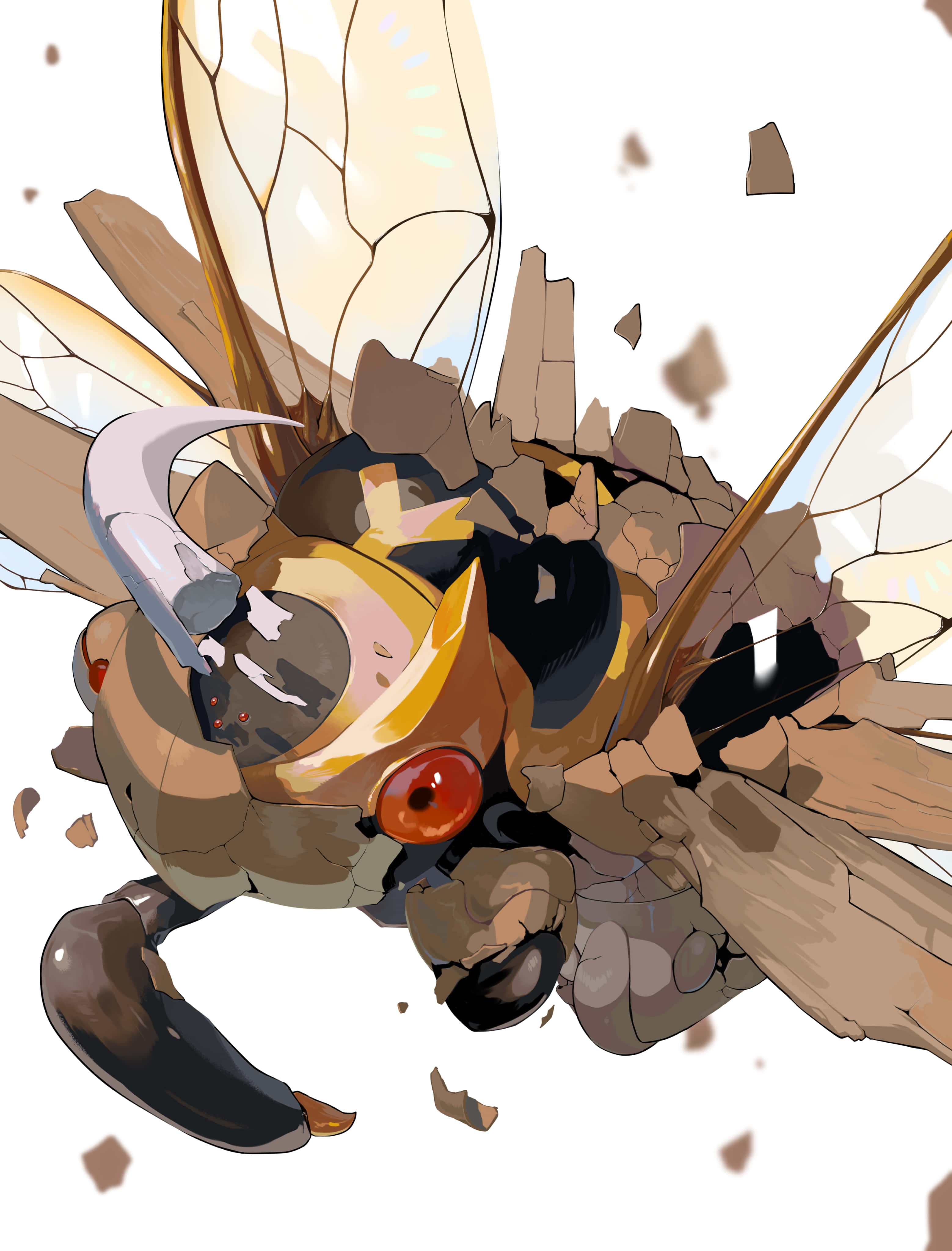 3117x4096 Download Ninjask And Shedinja Fusion Wallpaper