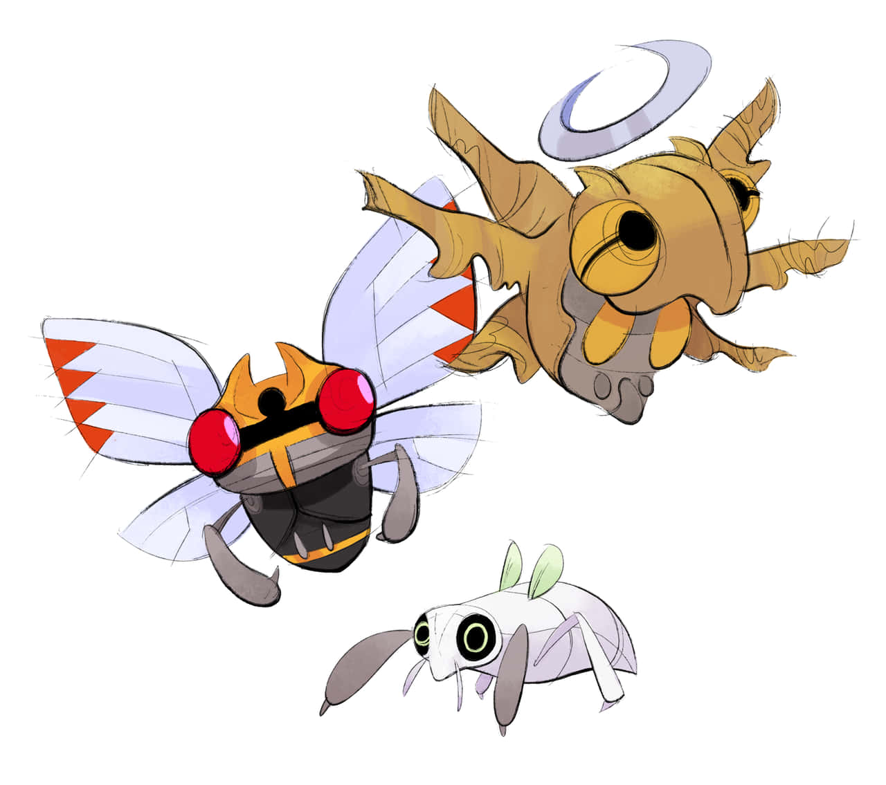 1280x1135 Download Nincada, Ninjask, And Shedinja Wallpaper