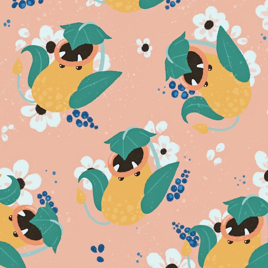 1080x1080 Played around with some imaginary Pokemon wallpaper designs! Here's one i did for Victreebell!
