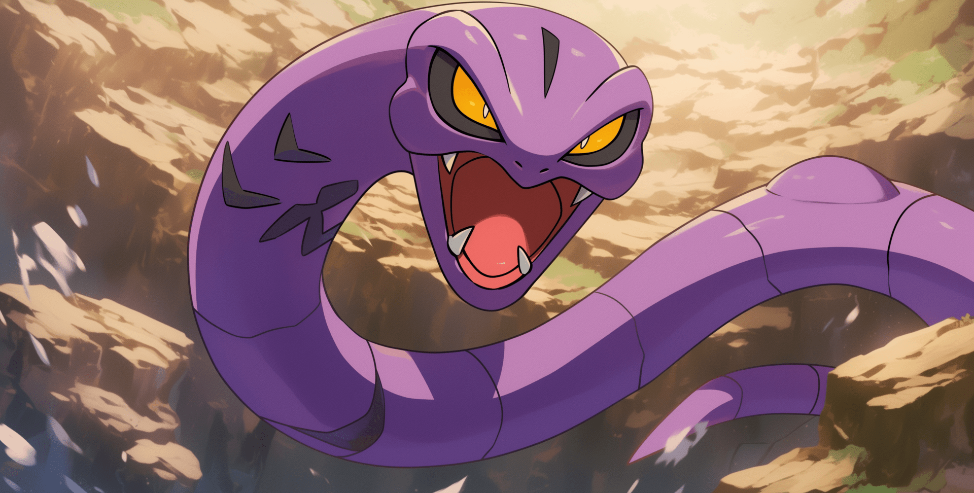 1920x972 HD Wallpaper of Arbok: Embrace the Anime Pokémon Vibes