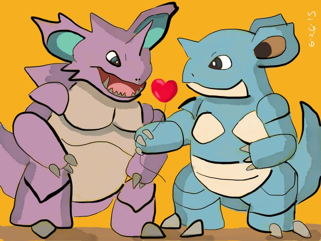 1024x768 Download Powerful Nidoqueen in action Wallpaper