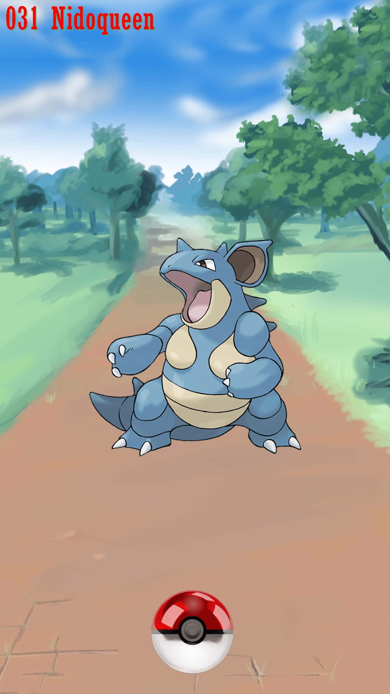 1242x2208 Download Pokémon Nidoqueen Trainer Perspective Wallpaper