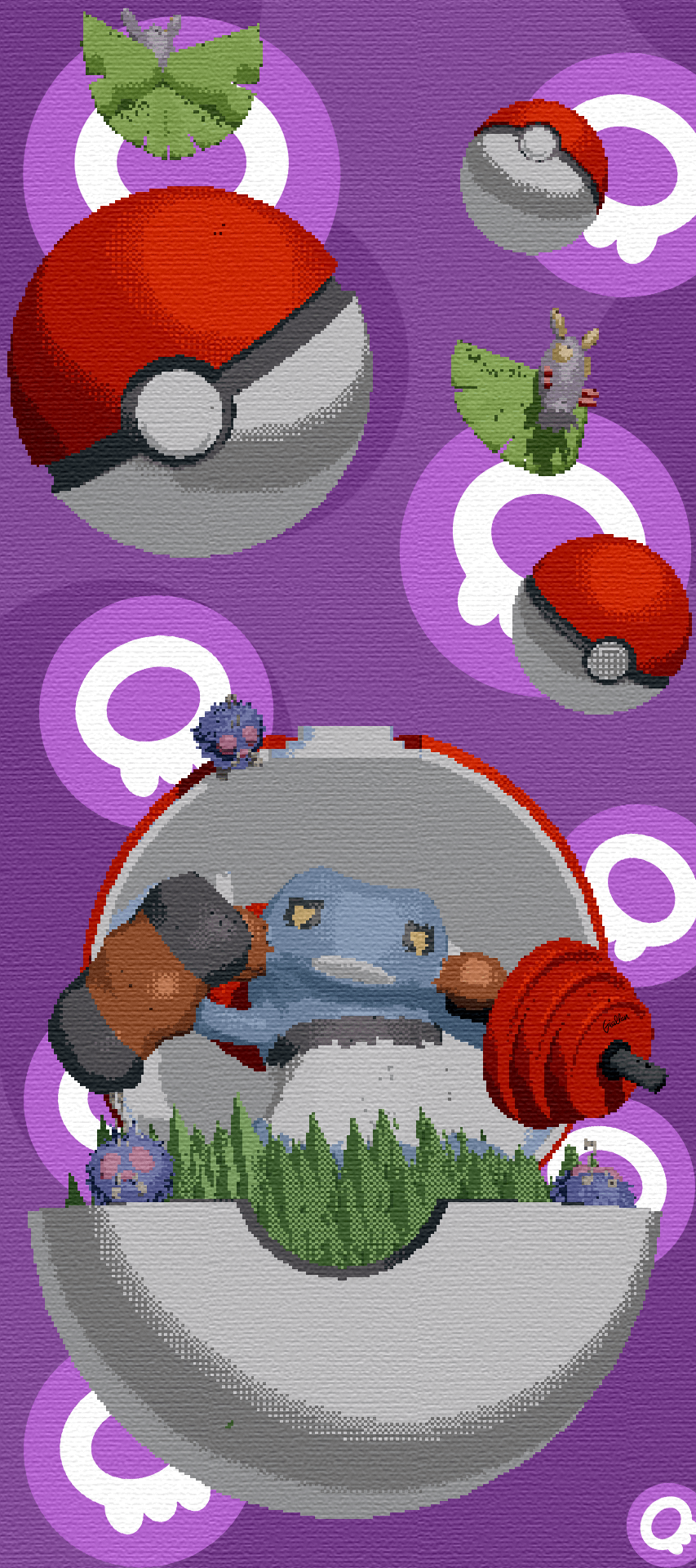 853x1920 Croagun wallpaper that i made on blender