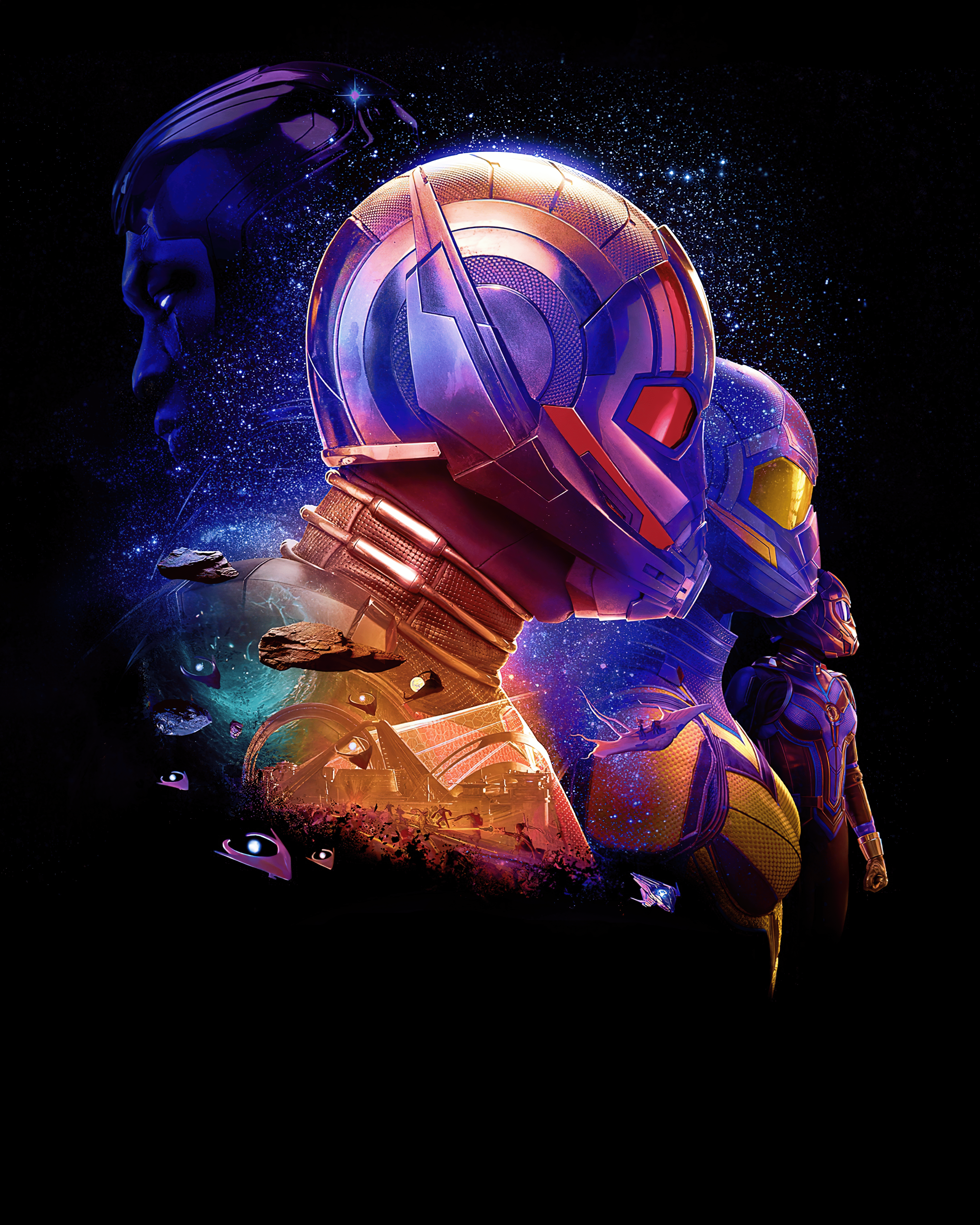 3240x4050 Upscaled Textless & Logo Only Posters For Ant Man & The Wasp: Quantumania