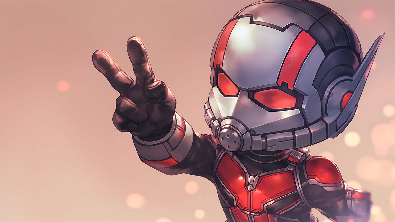 1536x864 Chibi Ant Man Marvel Blurred Desktop Wallpaper