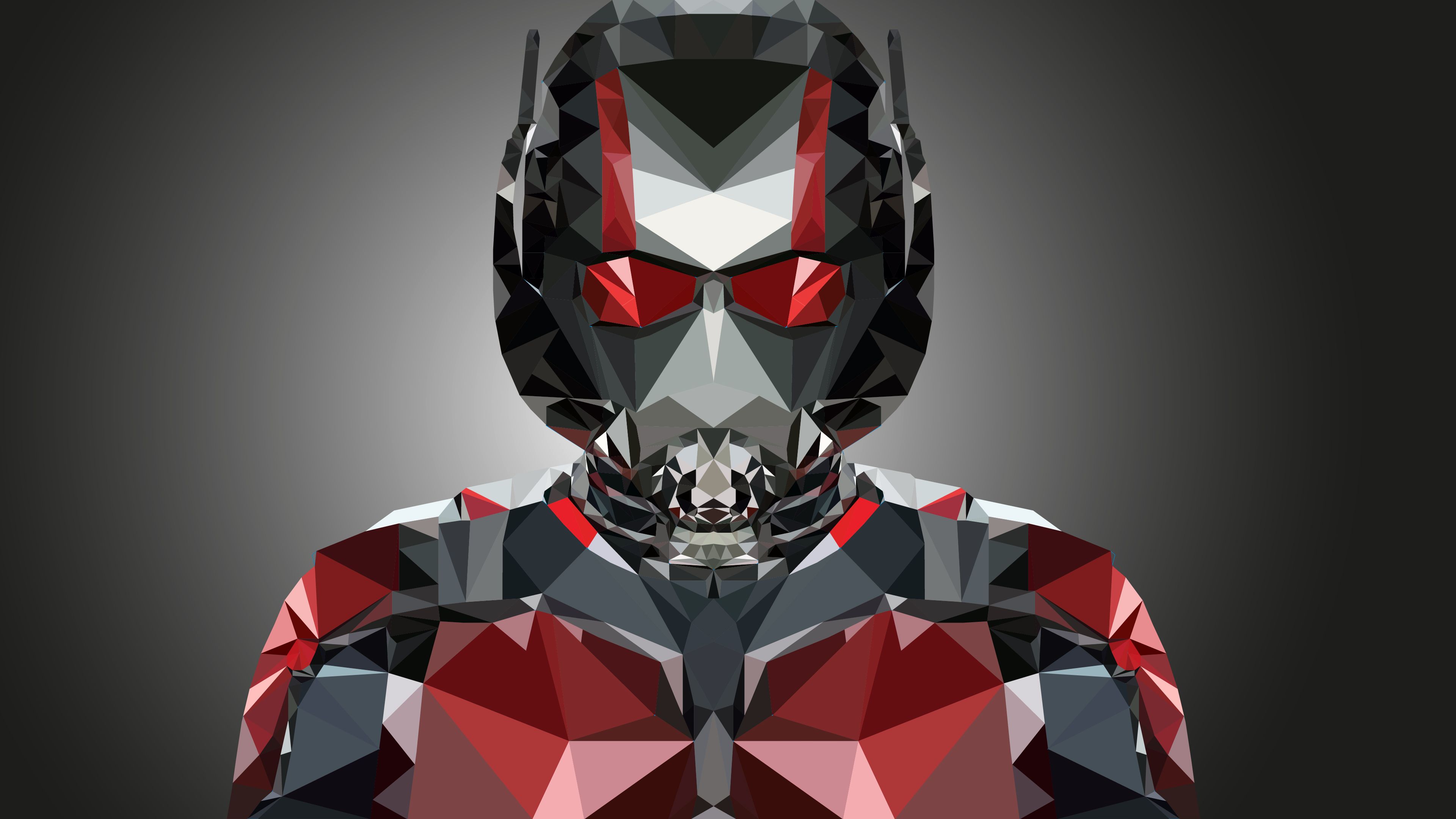 3840x2160 Ant Man Polygonal Portrait Illustration Wallpaper, HD Superheroes Wallpaper, 4k Wallpaper, Image, Background, Photos and Picture