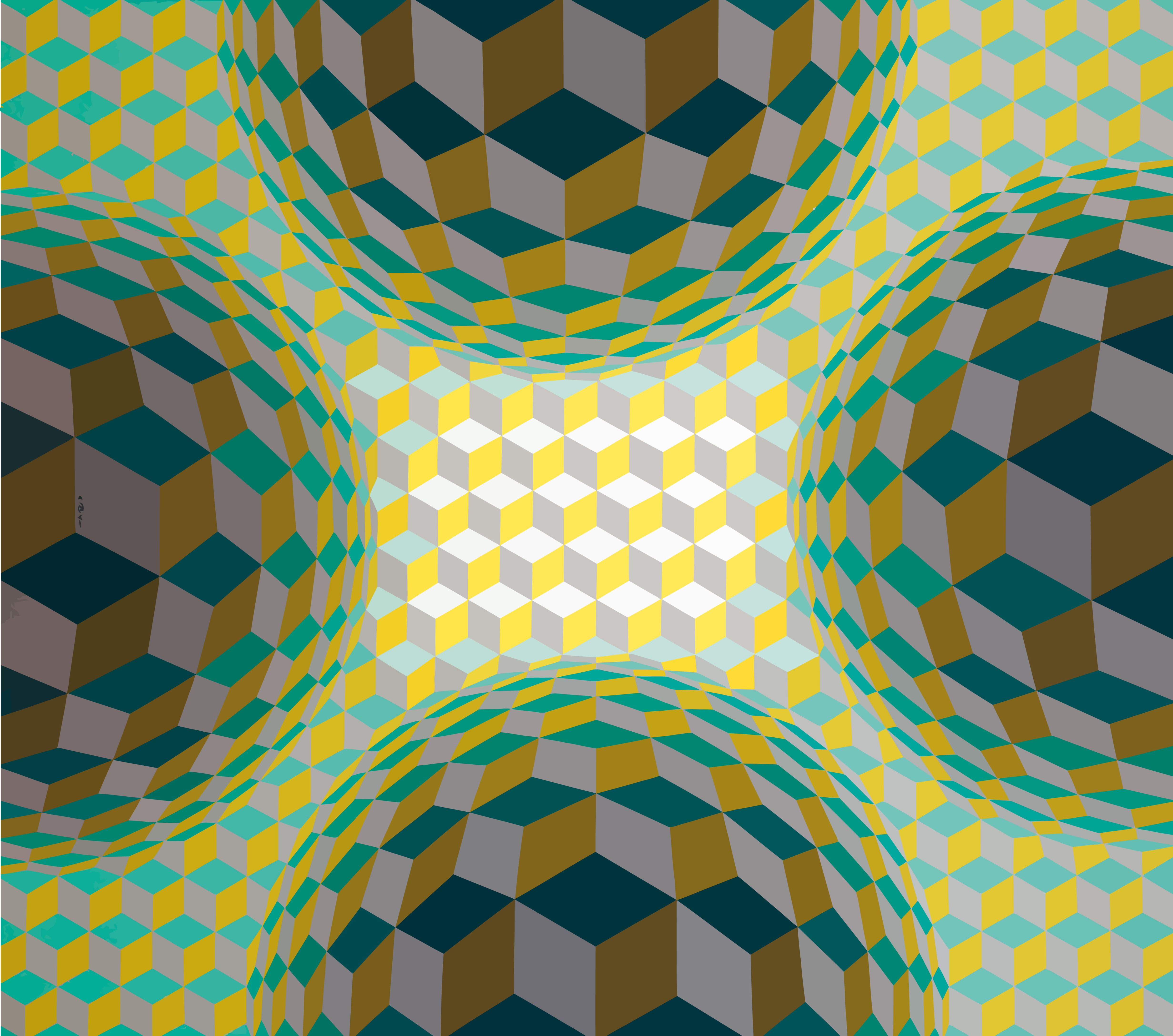 4924x4350 Victor Vasarely Wallpaper