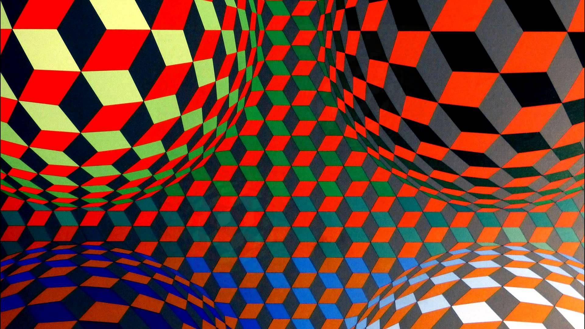 1920x1080 Op Art Of Vasarely. Op Art, Optical Art, Art Cube