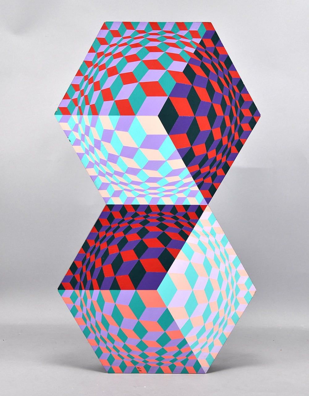 1000x1280 Victor Vasarely, Kettes, Sculpture