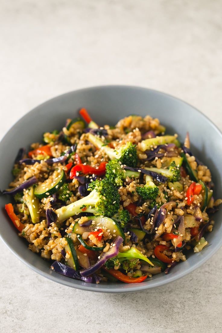736x1104 Brown Rice Stir Fry With Vegetables