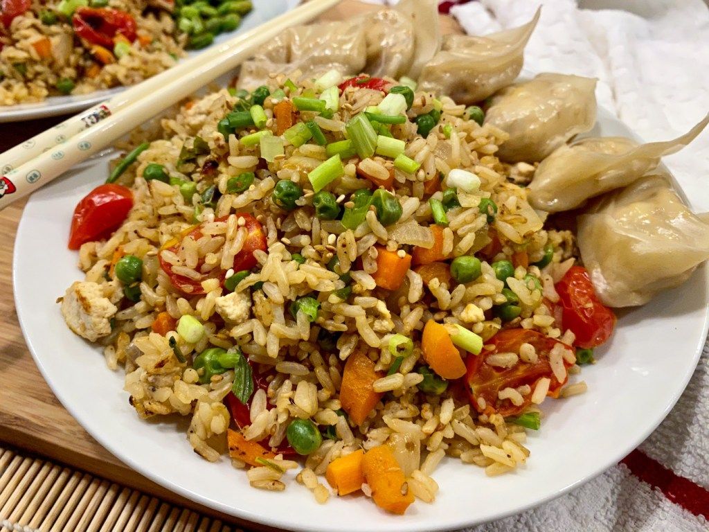 1024x768 Vegetable Fried Rice and Toast