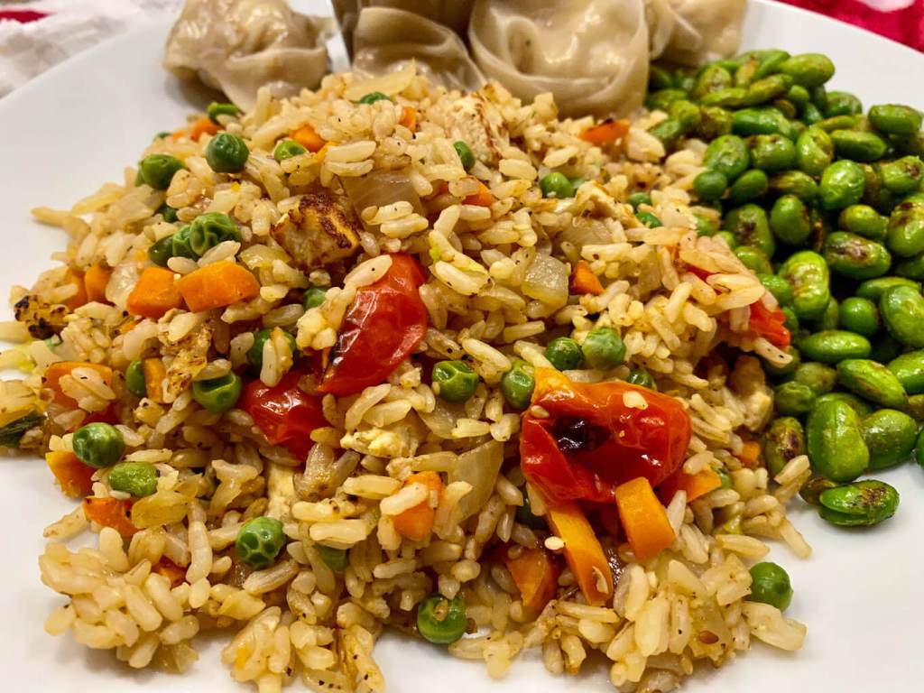 1024x768 Vegetable Fried Rice and Toast