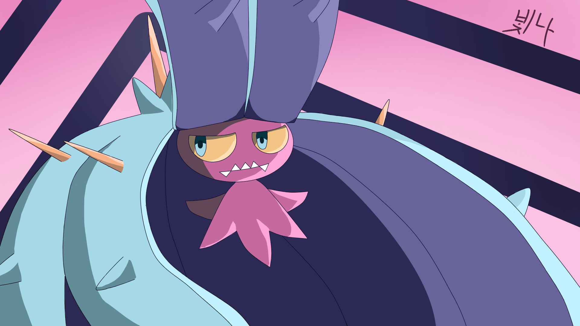 1920x1080 I drew my favorite pokemon, Toxapex