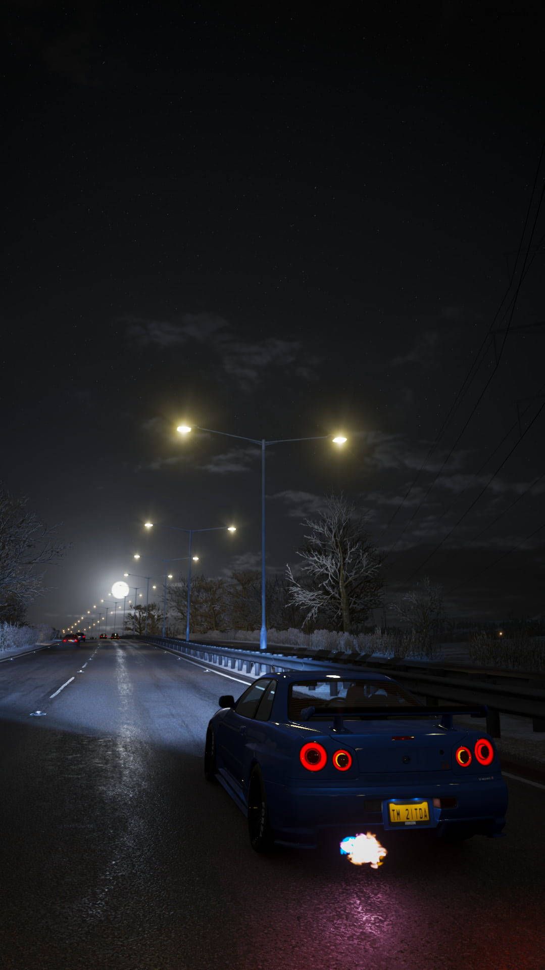 1079x1919 GTR Night Wallpaper