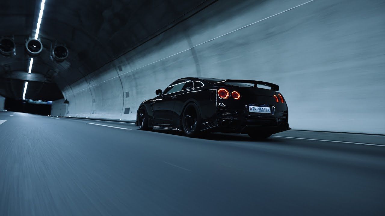 1280x720 Jomi's All Black R35 GTR. Midnight Run in SwitzerlandK