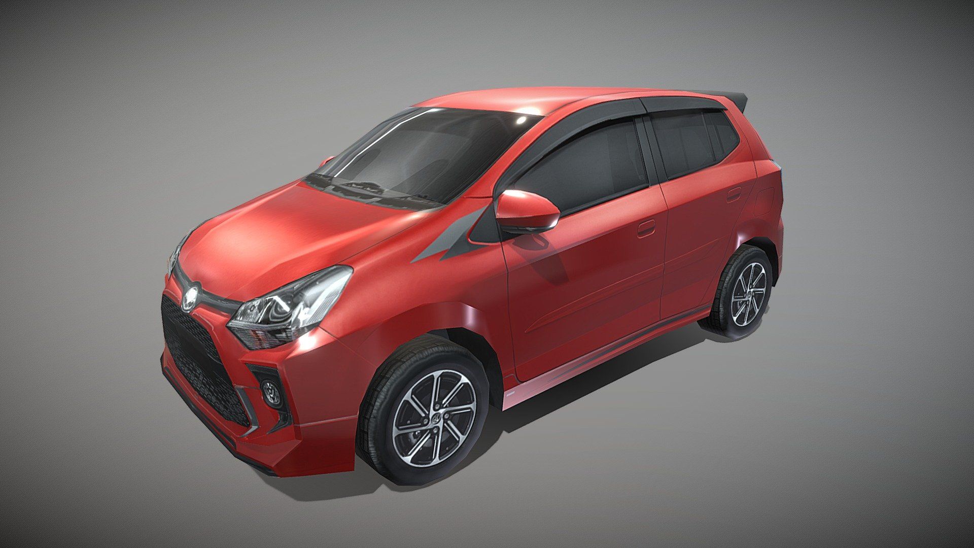 1920x1080 Lowpoly Red Agya model by Cassana XR [5d5c157]