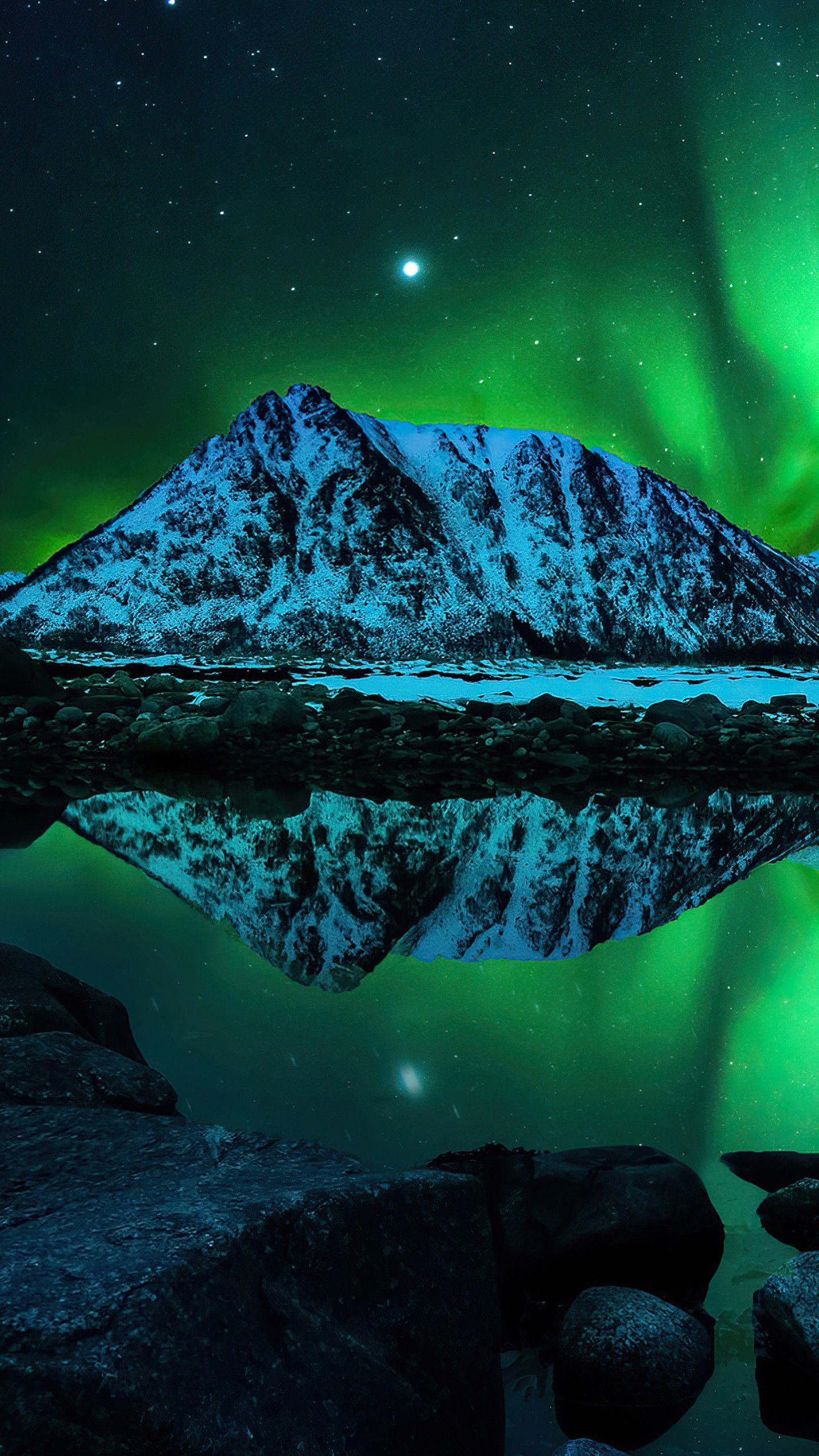1440x2560 Northern Lights Aurora Borealis 4K HD Nature Wallpaper
