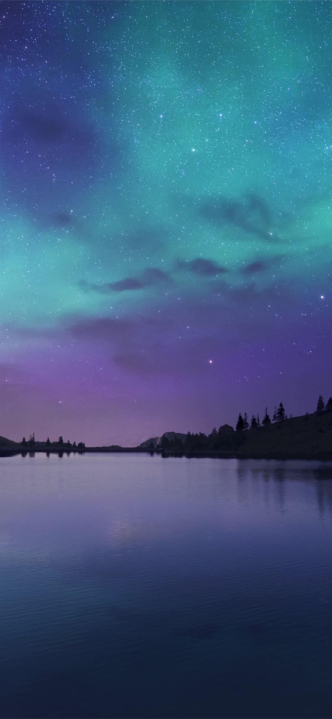 1125x2436 Northern lights iPhone 11 HD Wallpaper