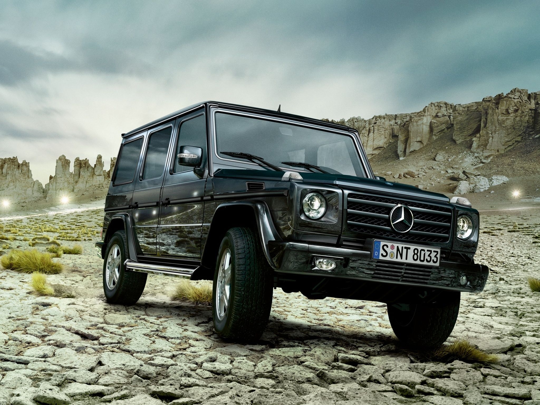 2048x1536 Wallpaper The Sky, Stones, Rocks, Mercedes Benz, Lights, Mercedes, G, G Class For Mobile And Desktop, Section машины, Resolution 2048x1536