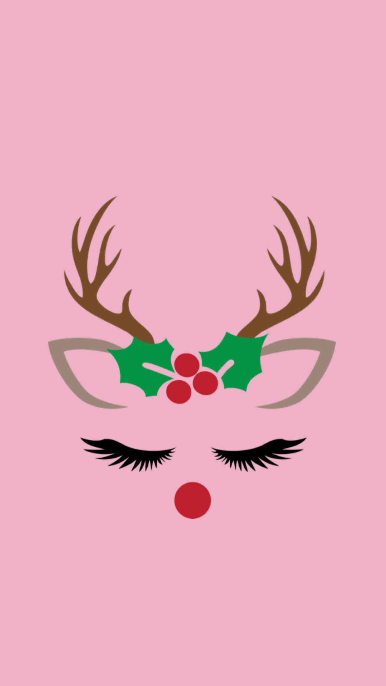 1242x2208 Christmas Deer Wallpaper