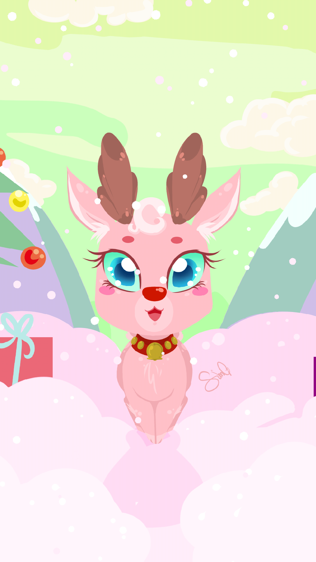 Cute Christmas Deer Wallpapers - Top Free Cute Christmas Deer ...