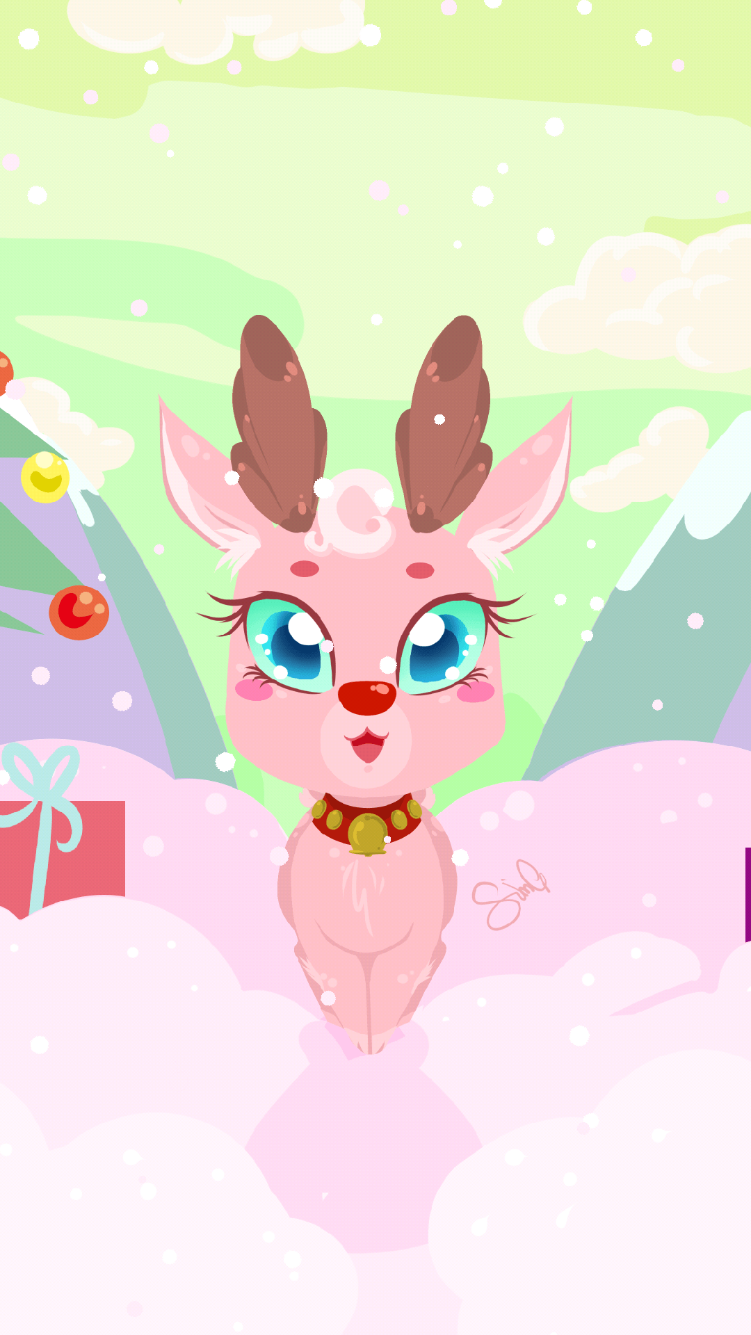 1080x1920 Reindeer Cute Live Wallpaper Live Wallpaper Christmas Wallpaper Live HD Wallpaper
