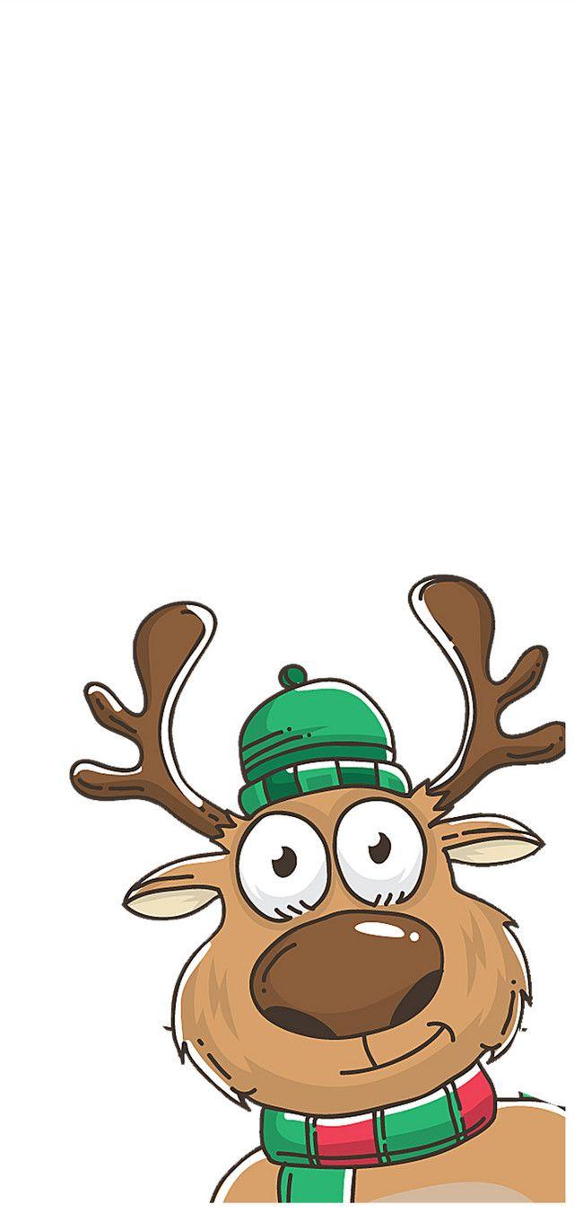650x1361 Christmas Deer Mobile Wallpaper Background Image Free Download 400385923