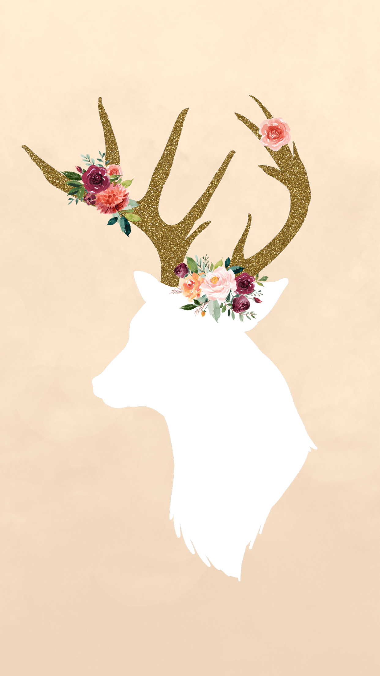 1242x2208 Cute Deer Wallpaper