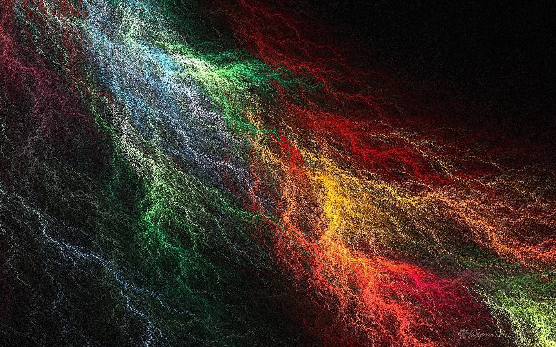 1920x1200 Green Lightning Wallpaper .