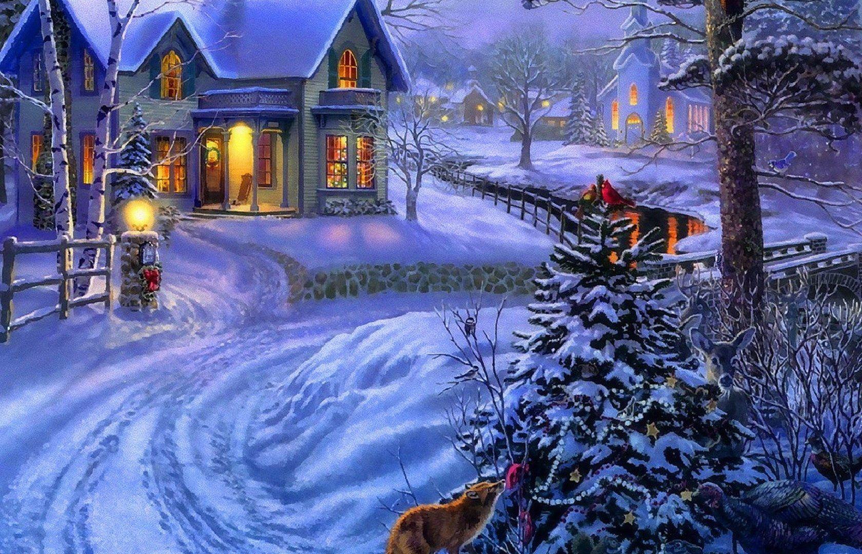 Winter Cottage Wallpapers Top Free Winter Cottage Backgrounds Wallpaperaccess