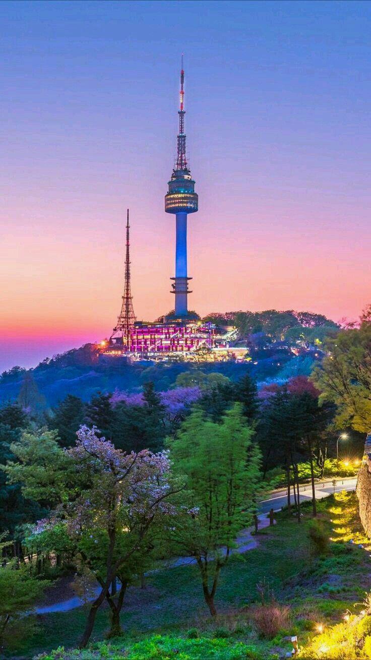 736x1309 Pretty places in korea. Seoul tower wallpaper, Aesthetic places in korea, Seoul korea travel