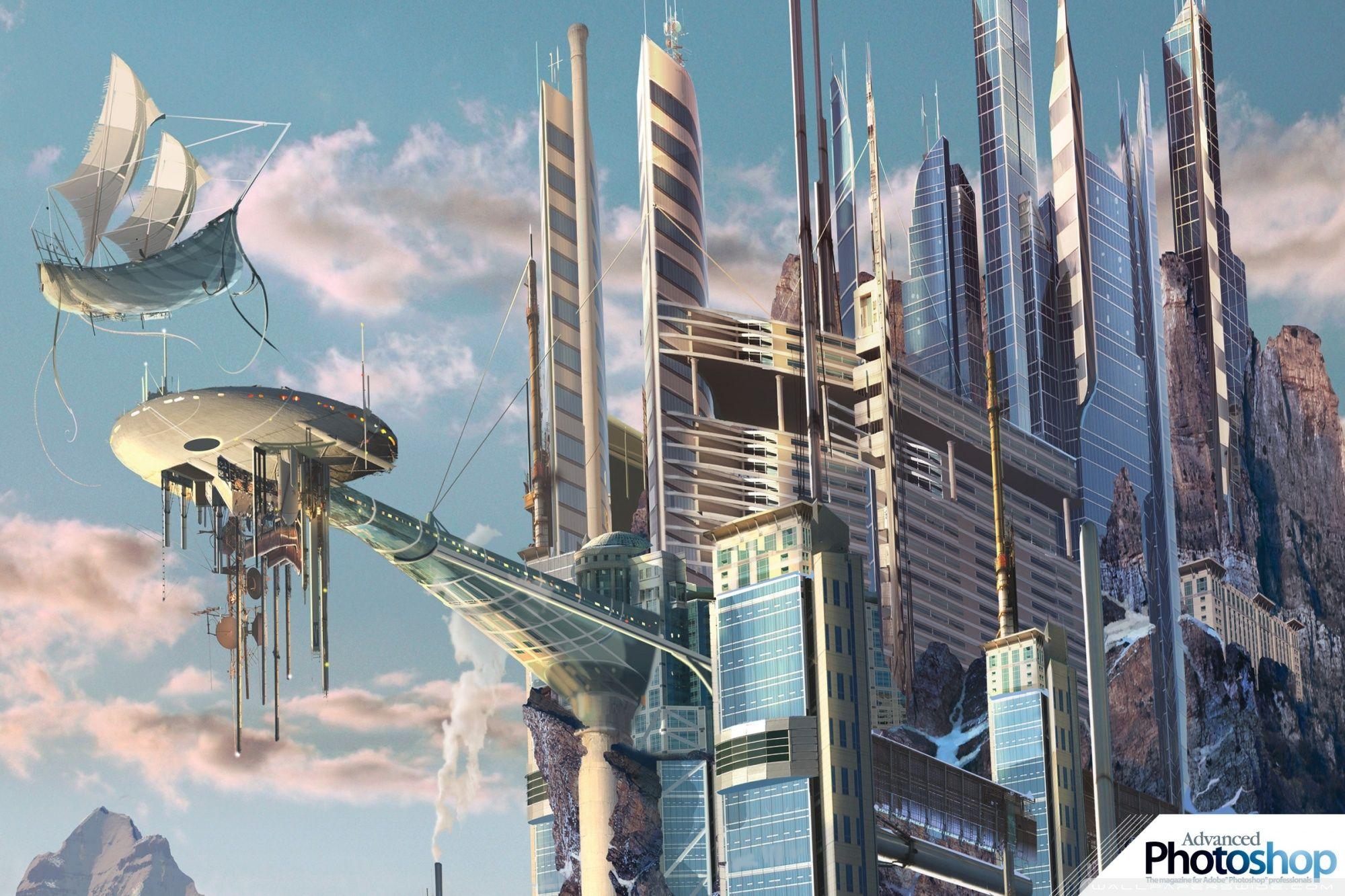2000x1333 Futuristic Buildings Ultra HD Desktop Background Wallpaper for : Widescreen & UltraWide Desktop & Laptop