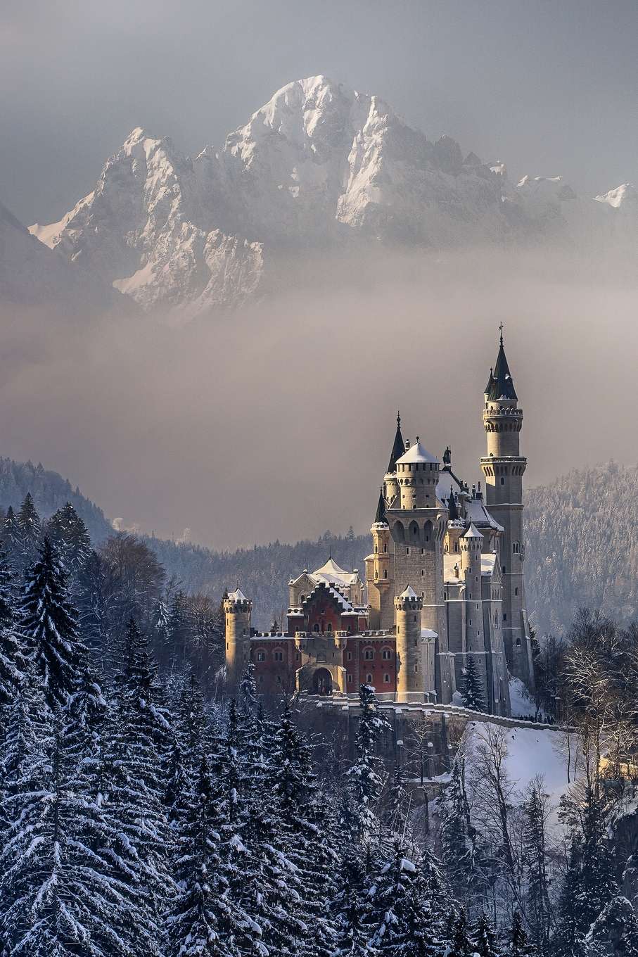 907x1360 Winter Europe Phone Wallpaper