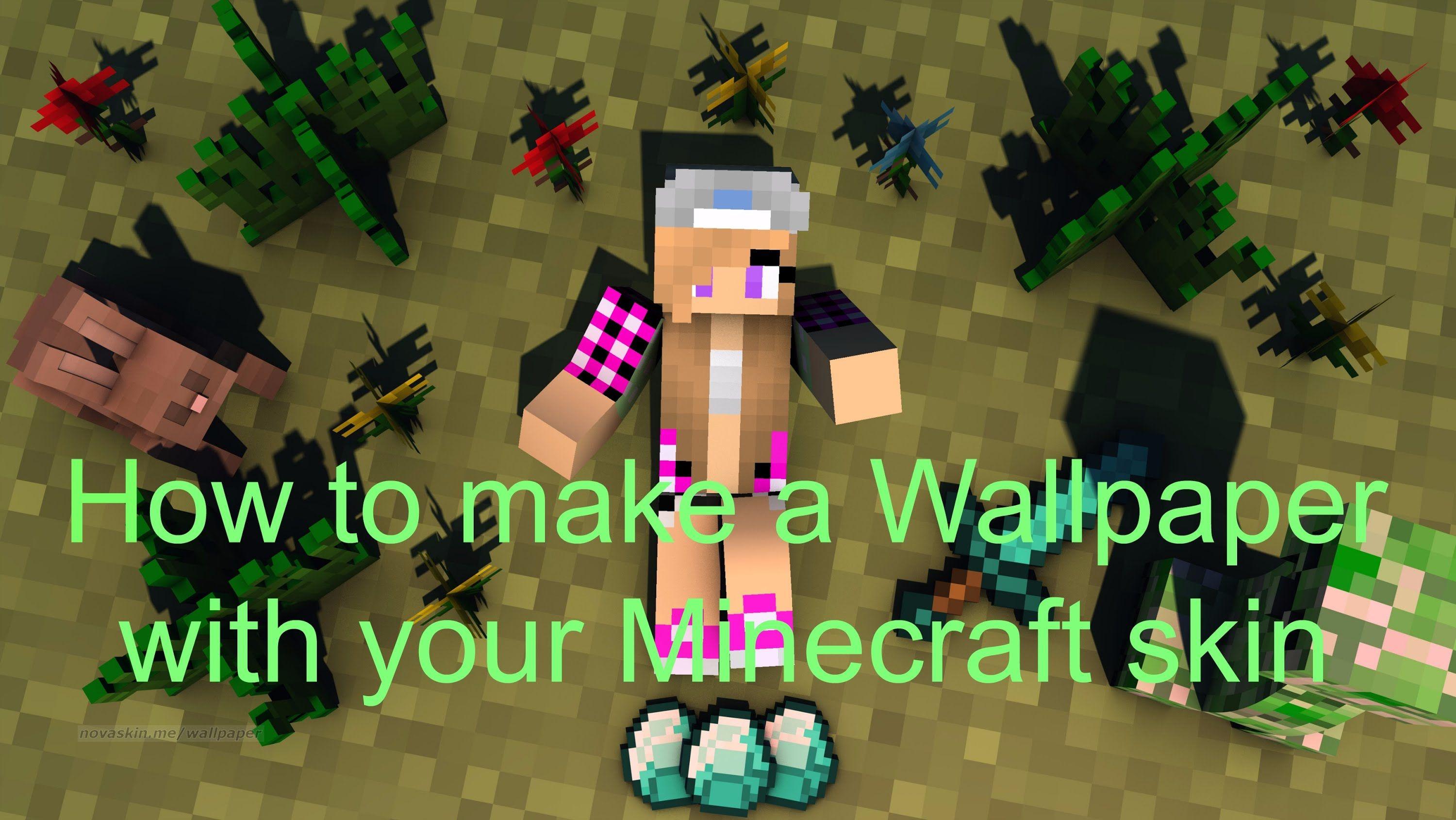 3000x1688 How To Make A Wallpaper With Your Minecraft Skin Skin Wallpaper 3D