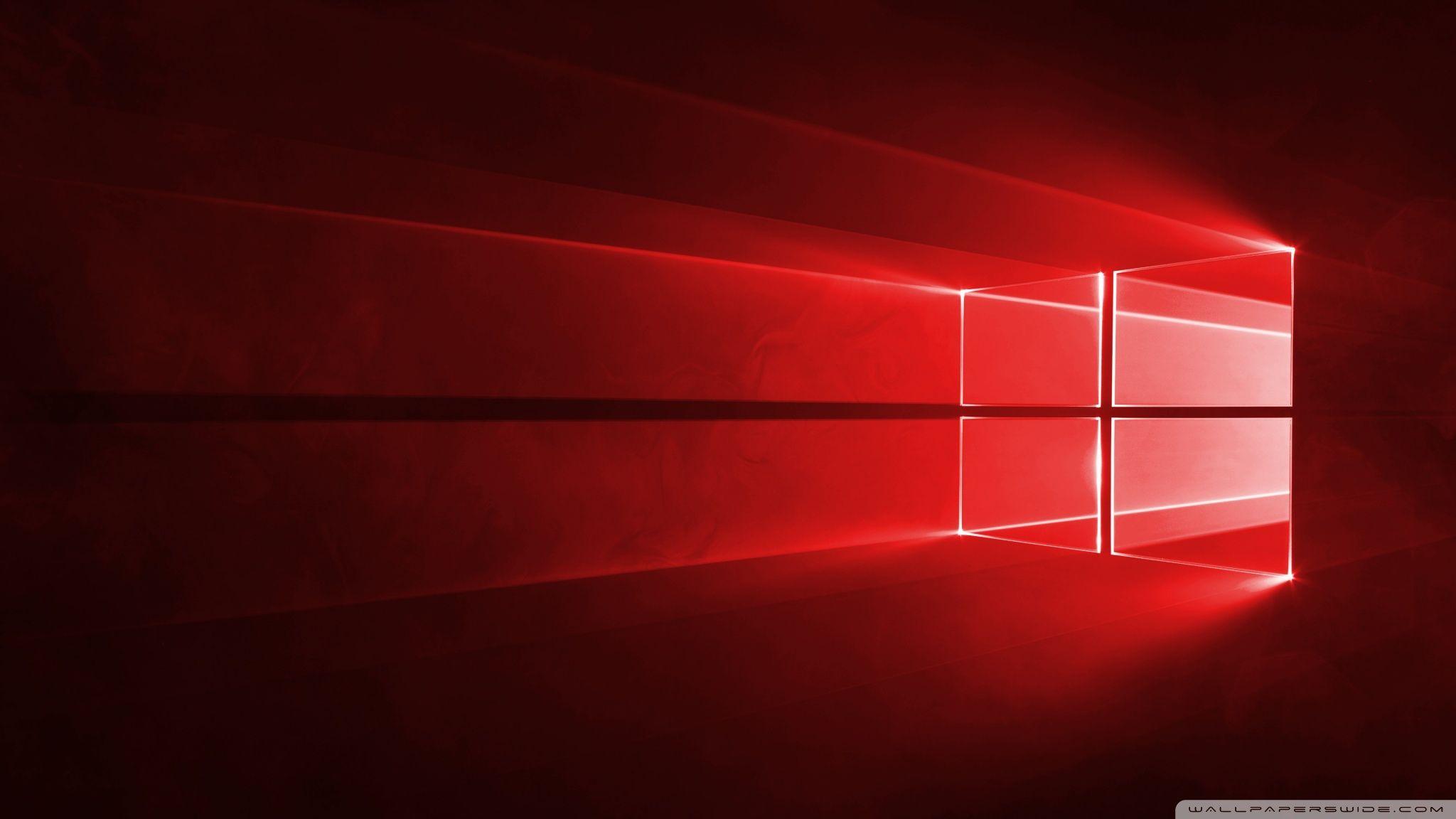 2048x1152 Windows 10 Red in 4K Ultra HD Desktop Background Wallpaper for : Widescreen & UltraWide Desktop & Laptop : Multi Display, Dual & Triple Monitor : Tablet