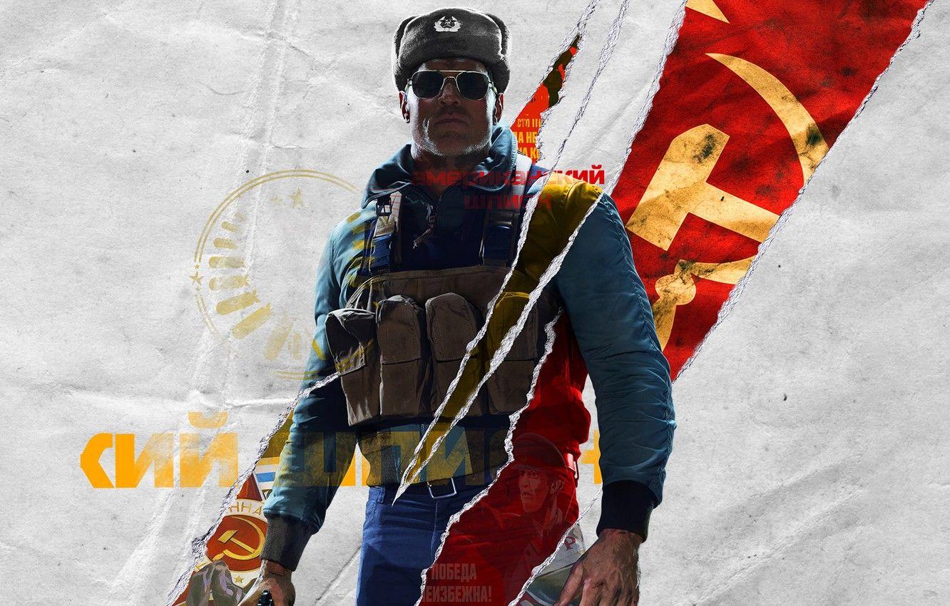 1332x850 Wallpaper Look, Glasses, Hat, The inscription, Soldiers, Call of Duty, Jacket, Black Ops, Activision, Treyarch, USSR, The vest, Cold War, Ushanka, Call of Duty: Black Ops Cold War, Black Ops Cold War