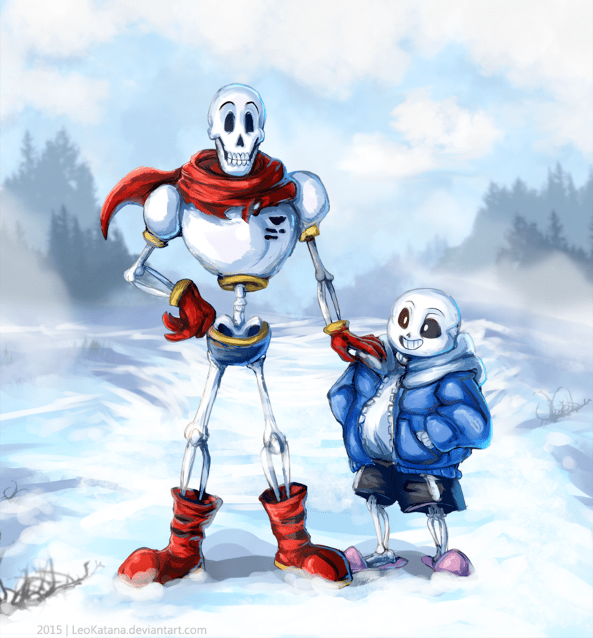861x927 Sans and Papyrus Wallpaper