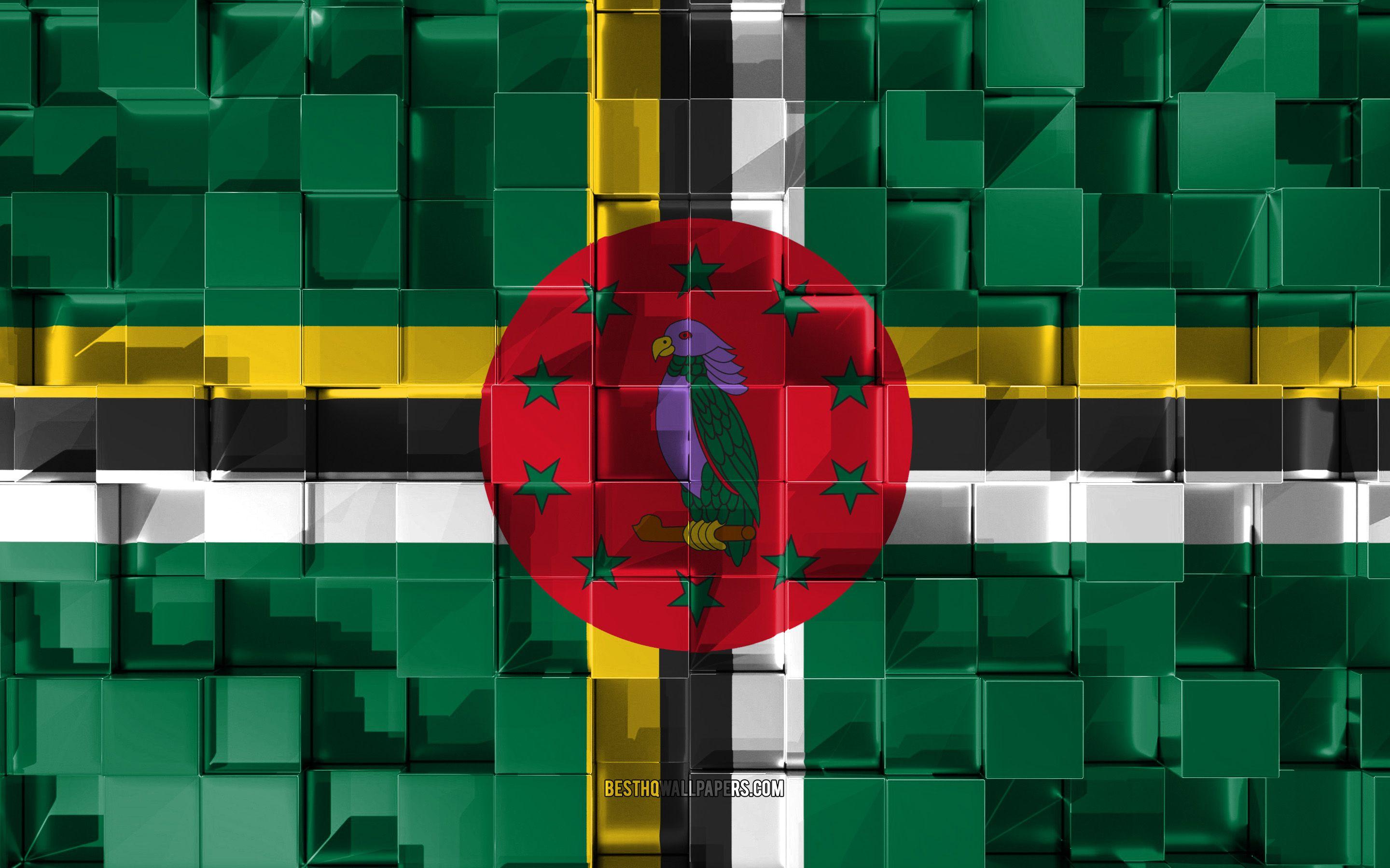 2880x1800 Download wallpaper Flag of Dominica, 3D flag, 3D cubes texture, Flags of North America countries, 3D art, Dominica, North America, 3D texture, Dominica flag for desktop with resolution 2880x1800. High Quality HD