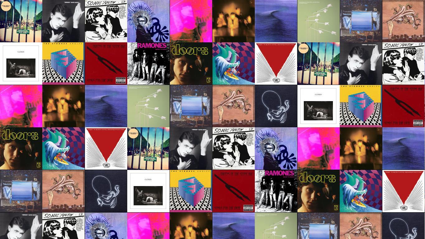 1366x768 Tame Impala Lonerism David Bowie Heroes Sonic Youth Wallpaper « Tiled Desktop Wallpaper
