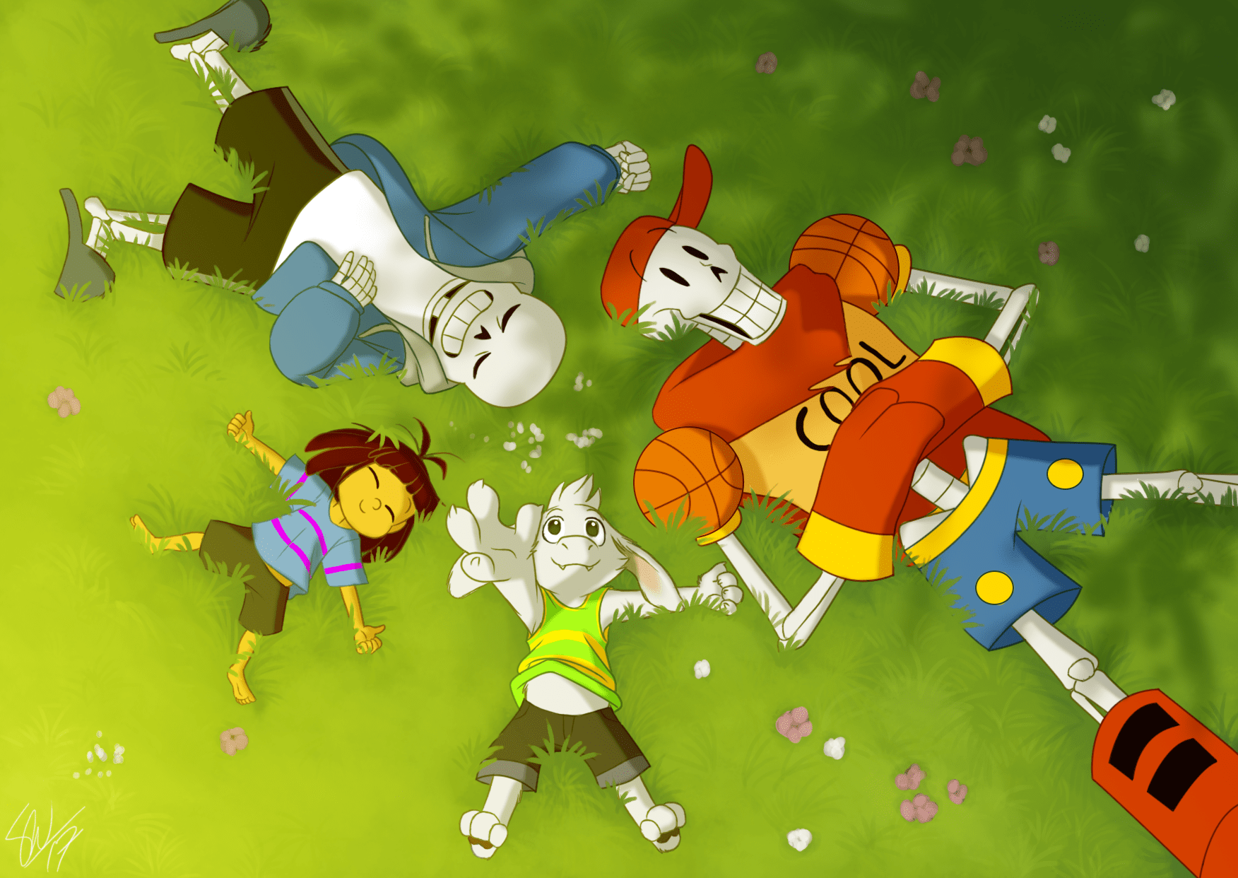 1752x1242 Sans Frisk Papyrus Asriel HD Wallpaper
