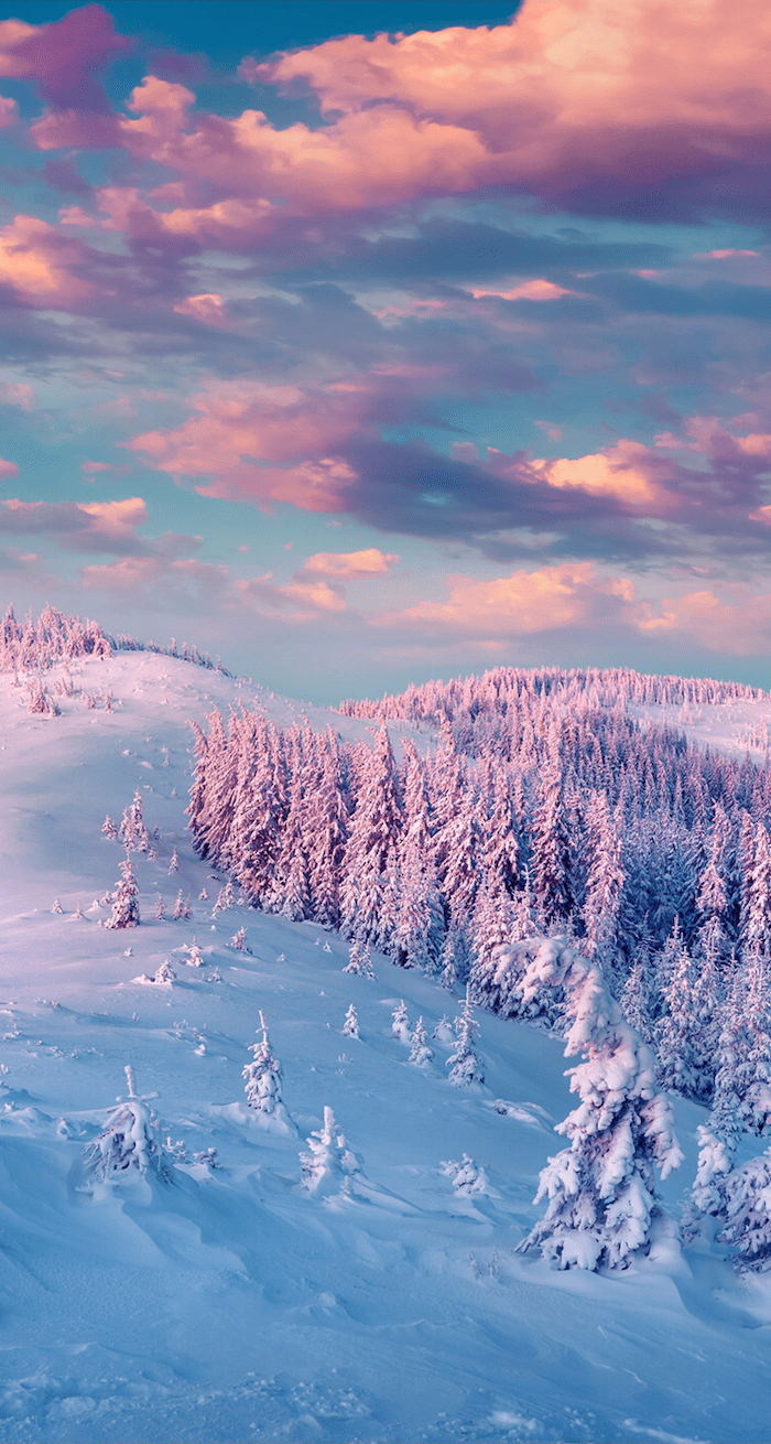 Snow Sunset Iphone Wallpapers Top Free Snow Sunset Iphone Backgrounds Wallpaperaccess