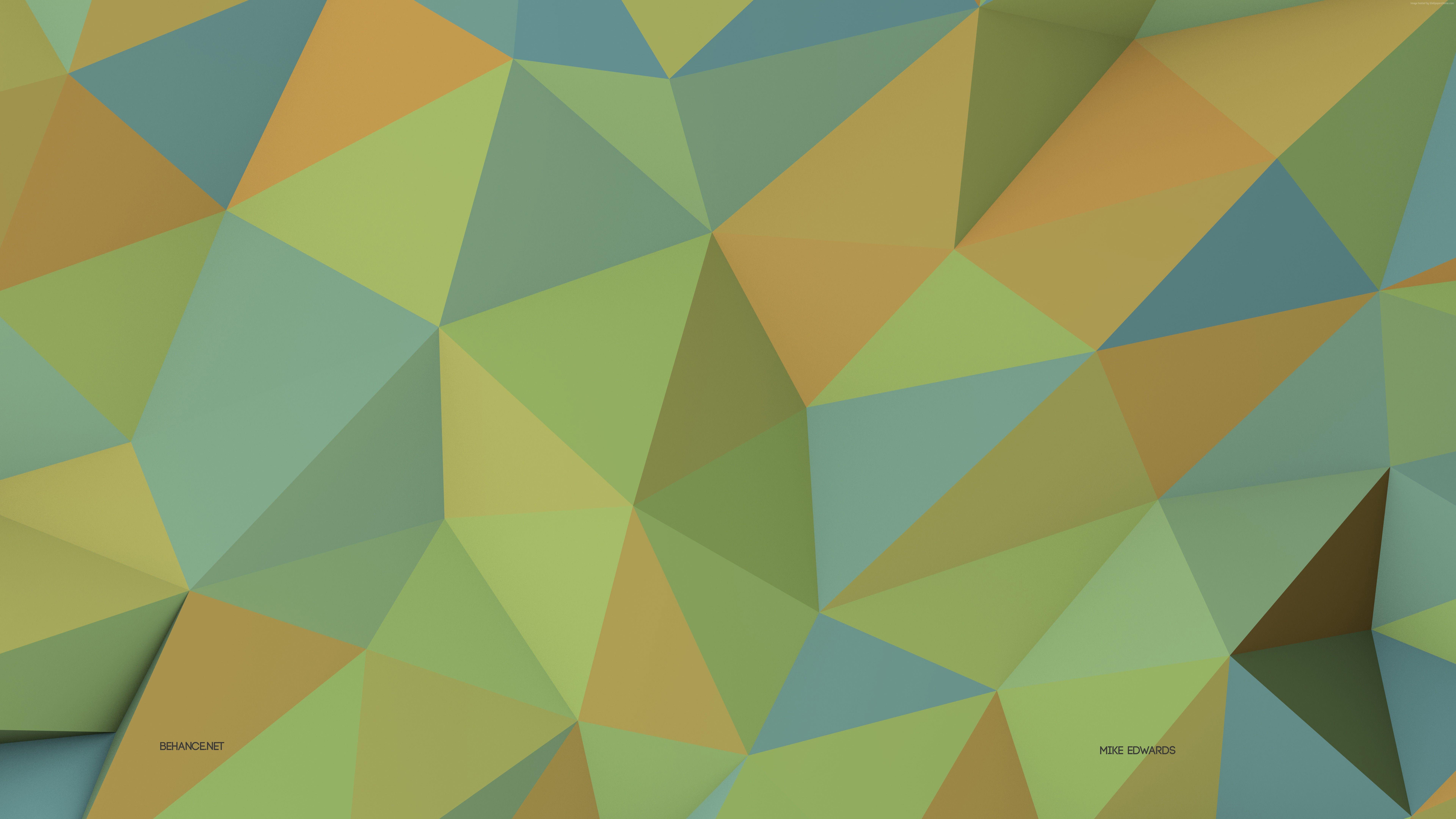 7680x4320 #polygon, #green, k, #yellow, k wallpaper, #background, #pattern, k