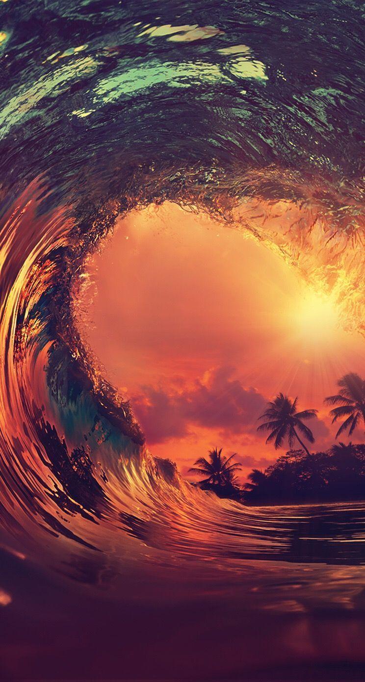 744x1392 Summer Sunset Beach Wallpaper iPhone