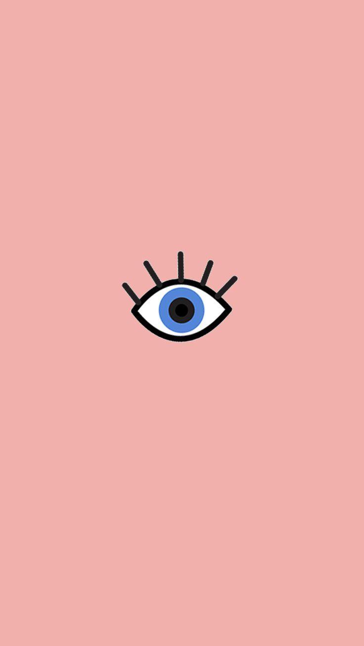 736x1308 iPhone Pink Evil Eye Wallpaper