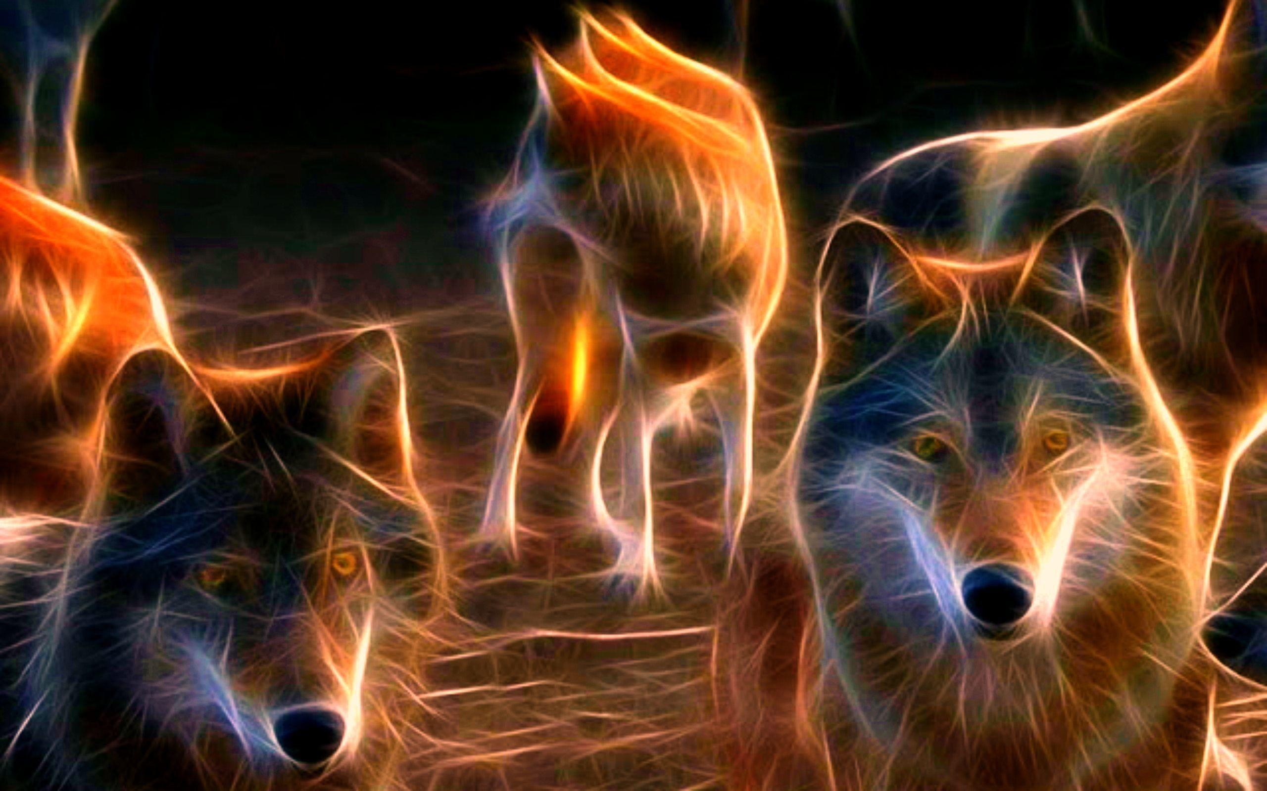 2560x1600 Neon Fox Wallpaper