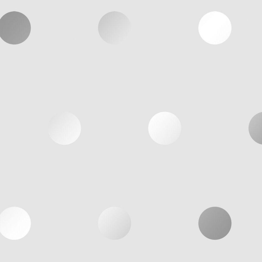 1000x1000 I Love Wallpaper Polka Dots Wallpaper Grey, Silver from I Love Wallpaper UK