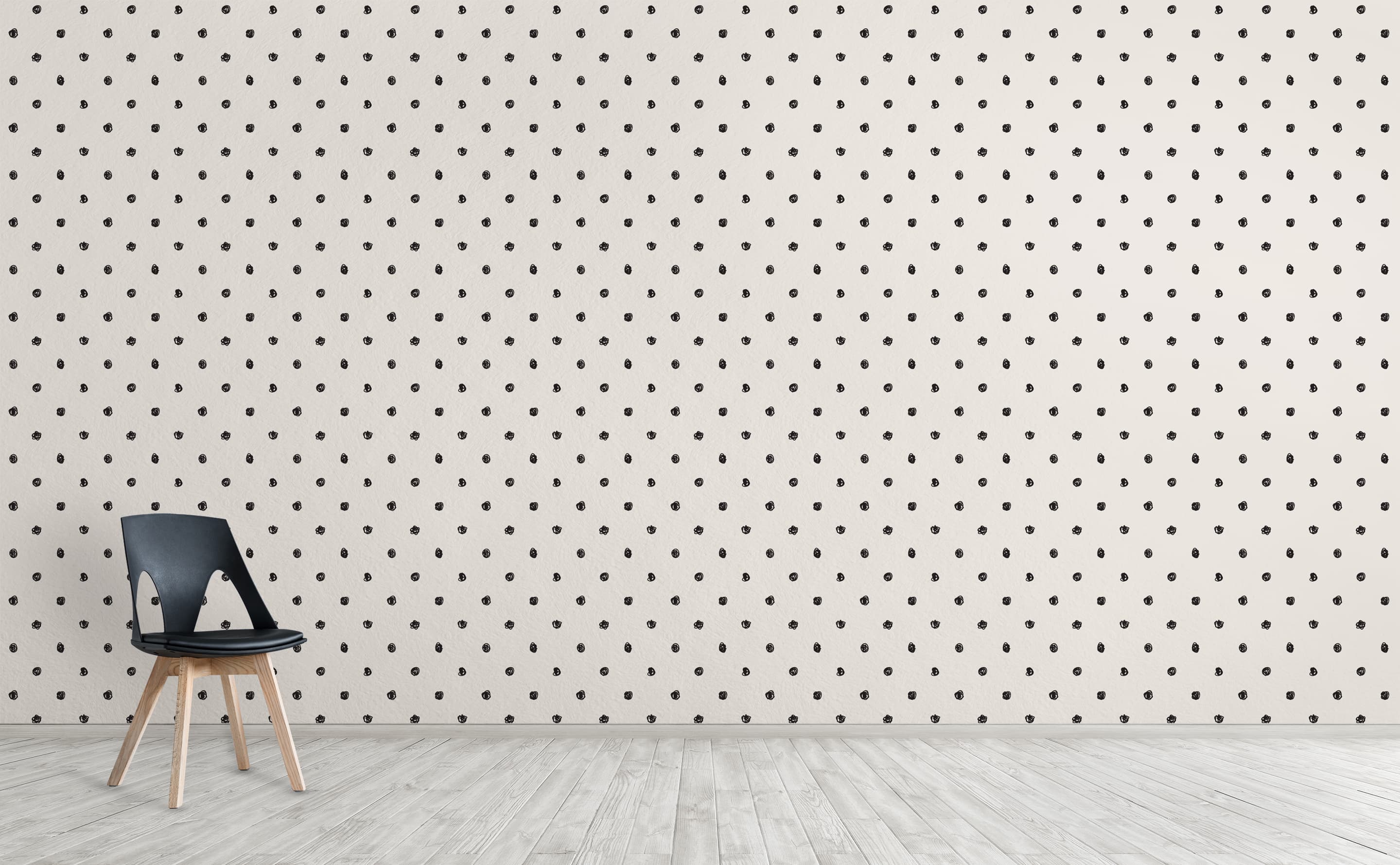 2880x1780 Hand Drawn Scribbled Dots Wallpaper for Walls