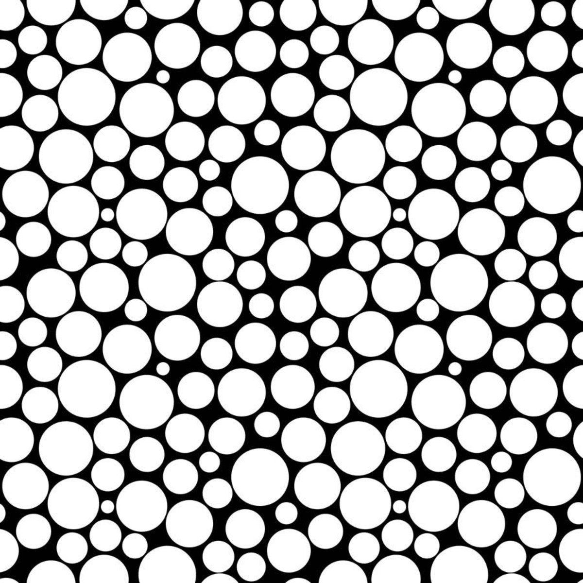 1200x1200 Black And White Polka Dots Mural. Murals Your Way