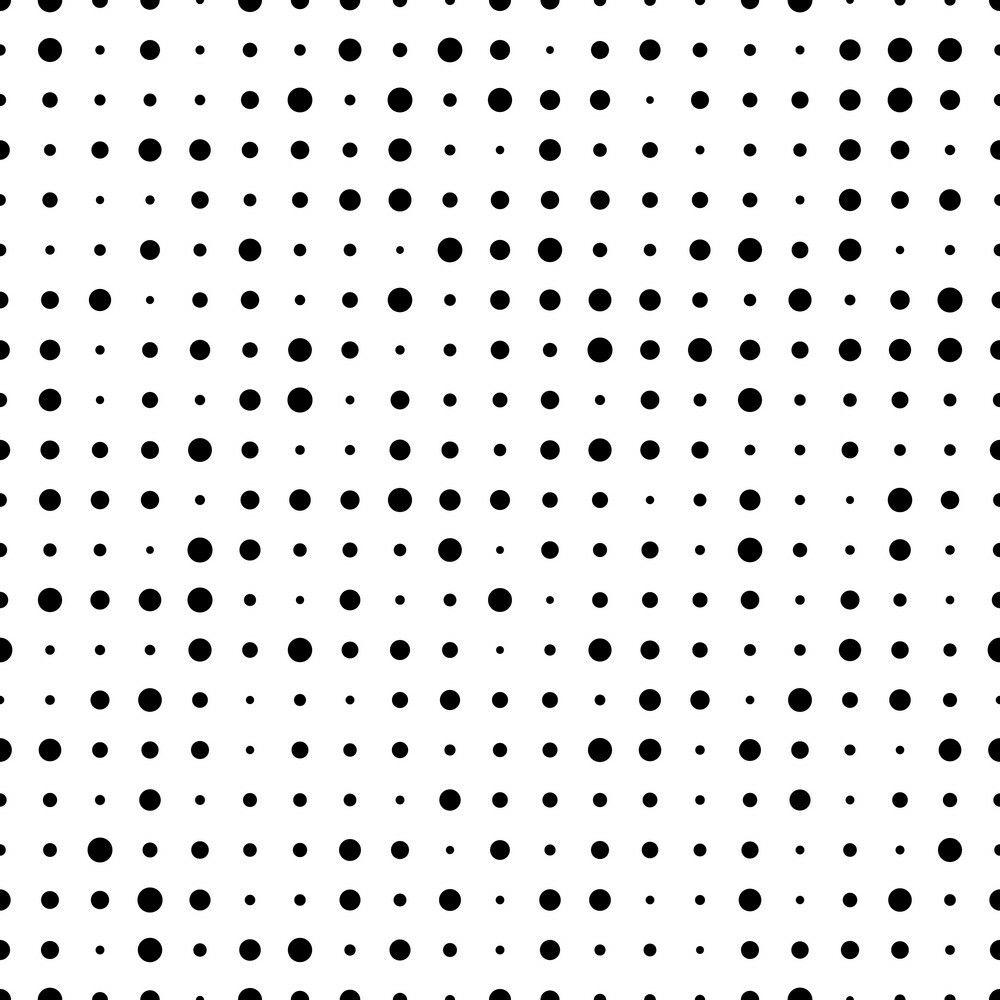 1000x1000 Black & White Polka Dots Wallpaper